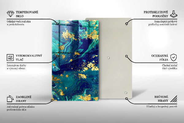 Copri piano induzione Astrazione con l'oro
