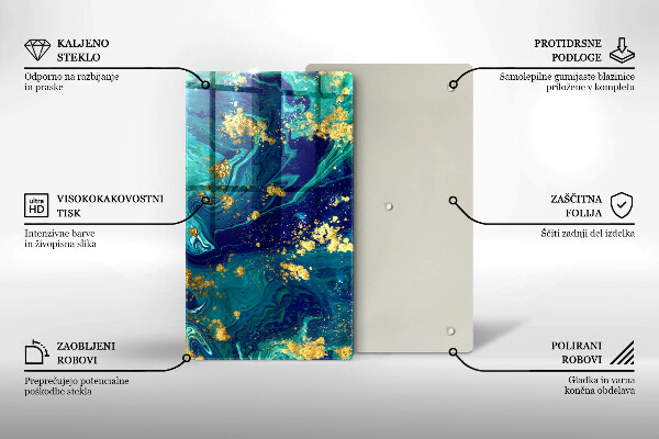 Copri piano induzione Astrazione con l'oro