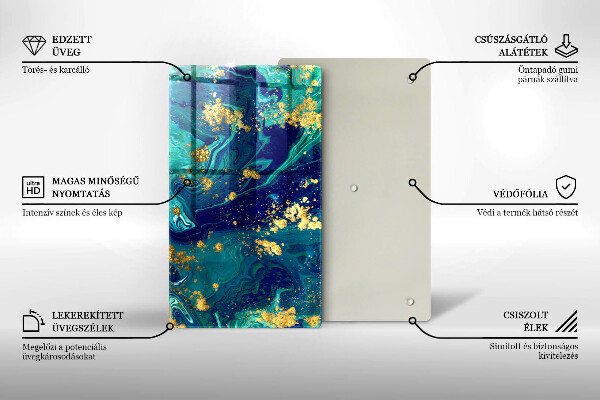Copri piano induzione Astrazione con l'oro