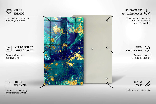 Copri piano induzione Astrazione con l'oro