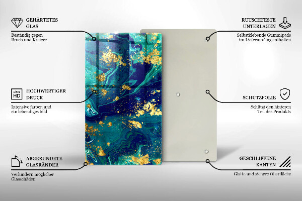 Copri piano induzione Astrazione con l'oro