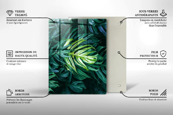 Copri piano induzione Foglie selvatiche di monstera