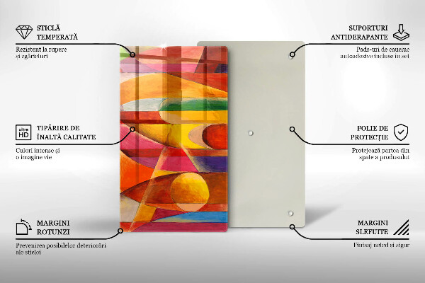 Copri piano induzione Astrazione colorata
