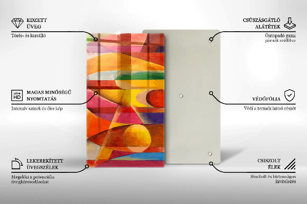 Copri piano induzione Astrazione colorata