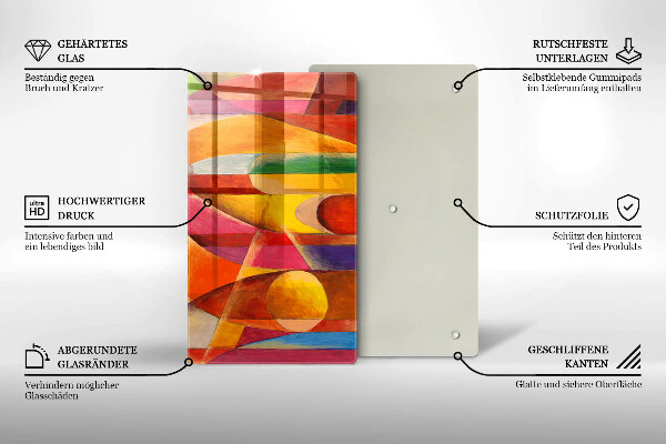 Copri piano induzione Astrazione colorata
