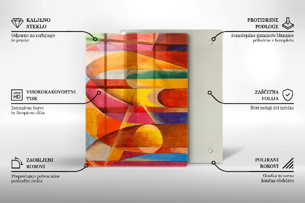 Copri piano induzione Astrazione colorata