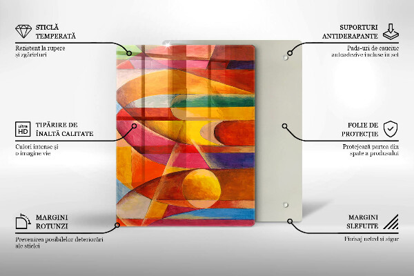 Copri piano induzione Astrazione colorata