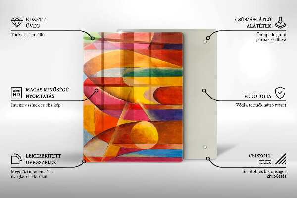 Copri piano induzione Astrazione colorata