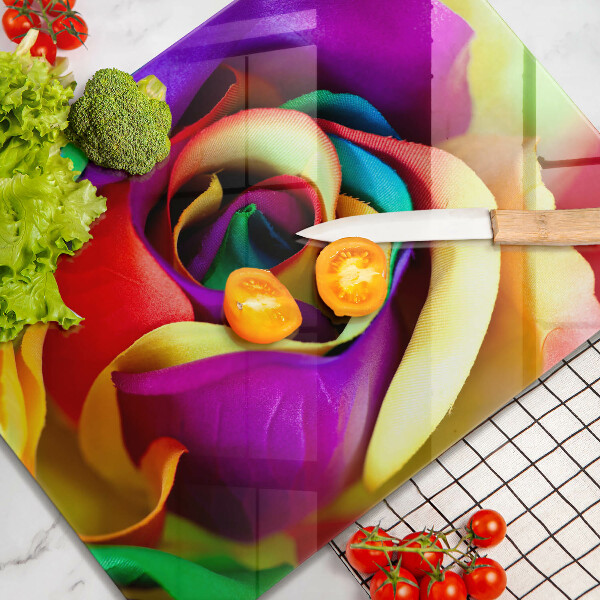 Copri piano induzione Petali di rosa colorati