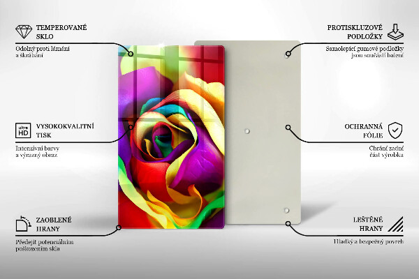 Copri piano induzione Petali di rosa colorati