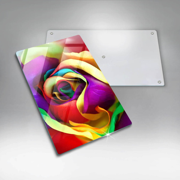 Copri piano induzione Petali di rosa colorati