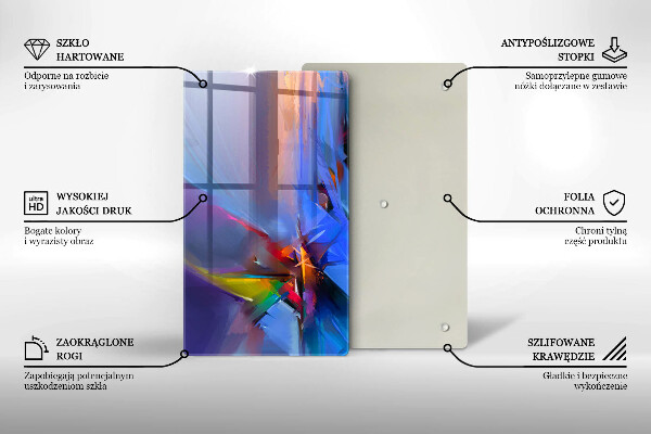 Copri fornello cucina Astrazione dipinta