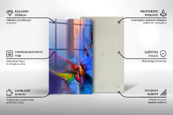 Copri fornello cucina Astrazione dipinta