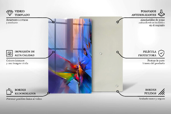 Copri fornello cucina Astrazione dipinta