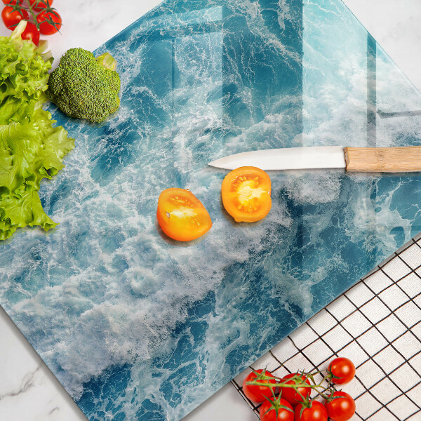 Copri fornello cucina Onde dell'acqua di mare