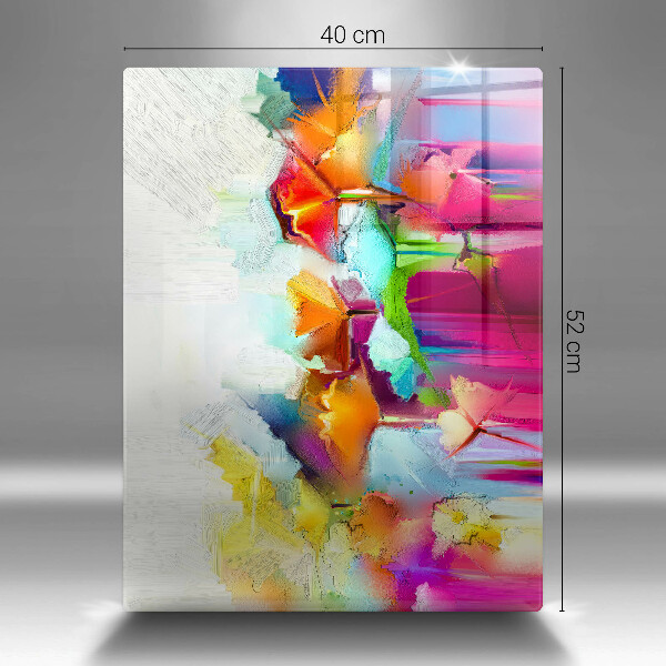 Copri fornello cucina Fiori dipinti