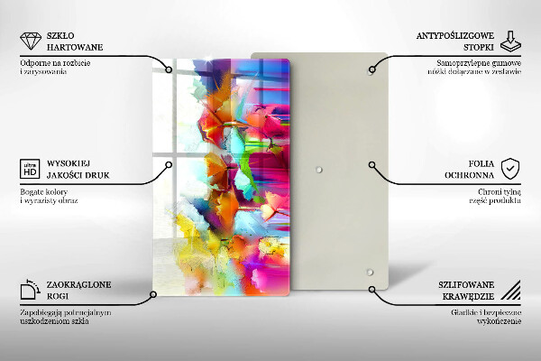 Copri fornello cucina Fiori dipinti