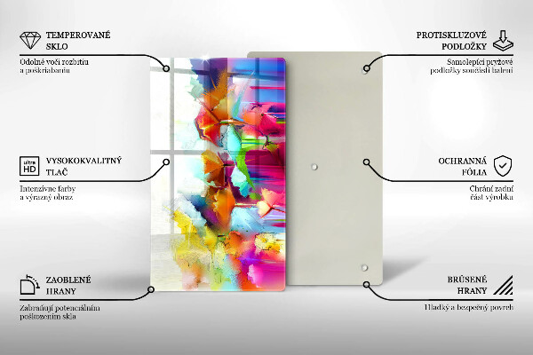 Copri fornello cucina Fiori dipinti