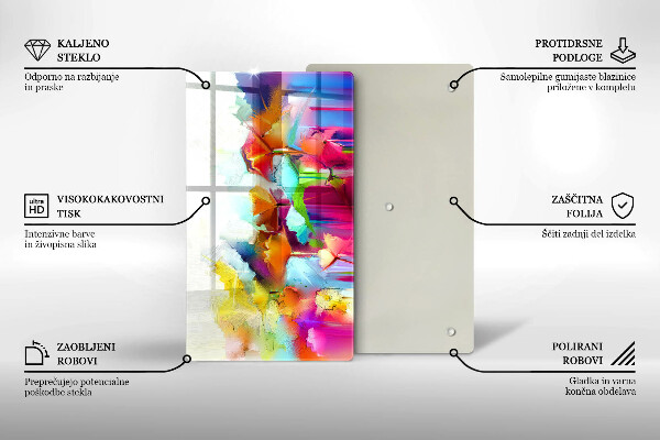 Copri fornello cucina Fiori dipinti