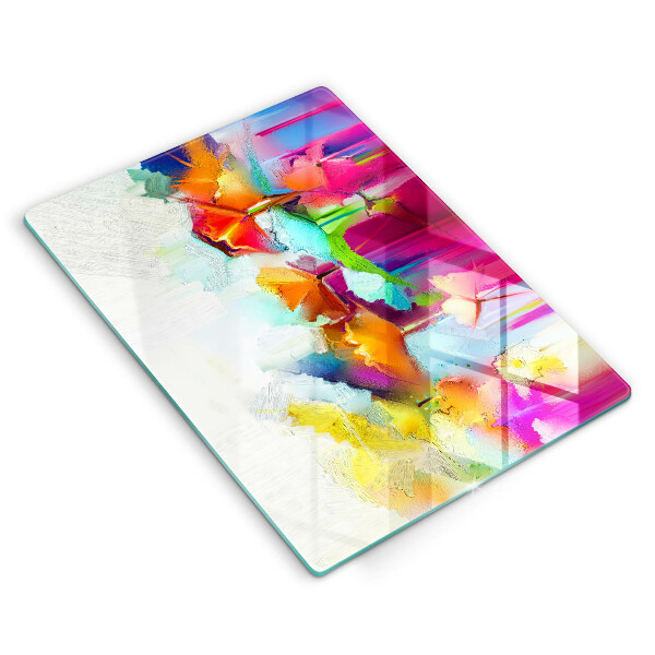 Copri fornello cucina Fiori dipinti