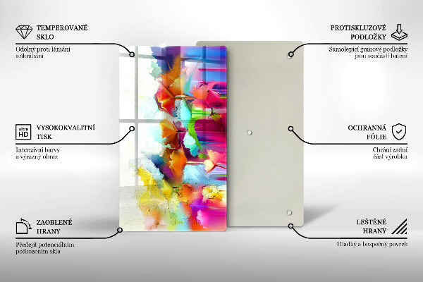 Copri fornello cucina Fiori dipinti