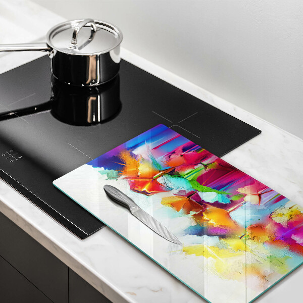 Copri fornello cucina Fiori dipinti