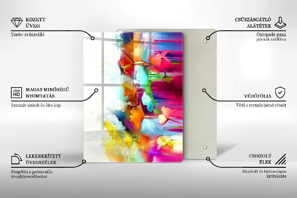 Copri fornello cucina Fiori dipinti