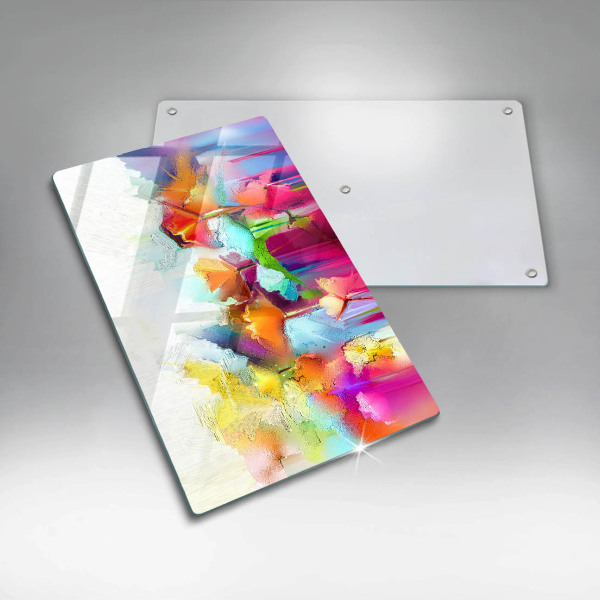 Copri fornello cucina Fiori dipinti