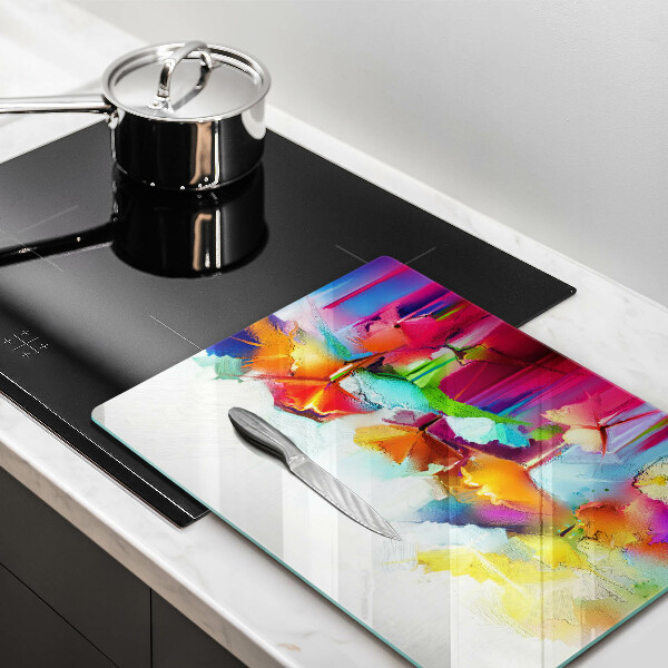 Copri fornello cucina Fiori dipinti