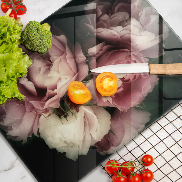 Copri fornello cucina Fiori di peonia