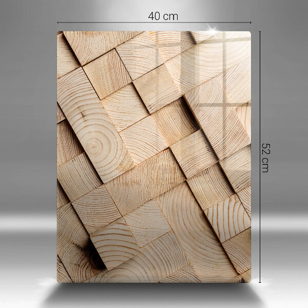 Copri fornello cucina Quadrati di legno