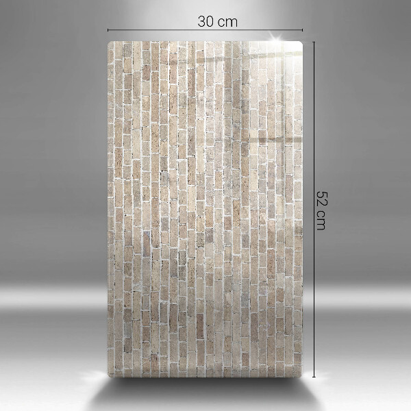 Copri fornello cucina Muro di mattoni luminosi