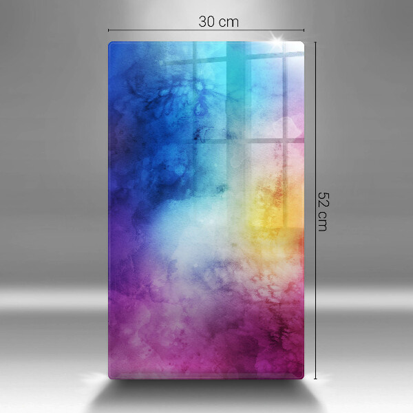 Copri fornello cucina Spruzzi di acquerello arcobaleno