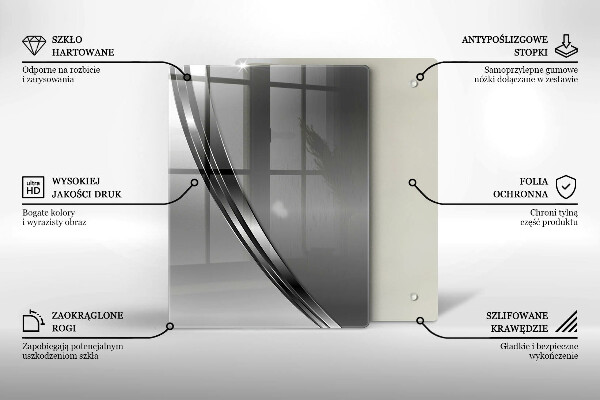 Copri fornello cucina Astrazione del metallo