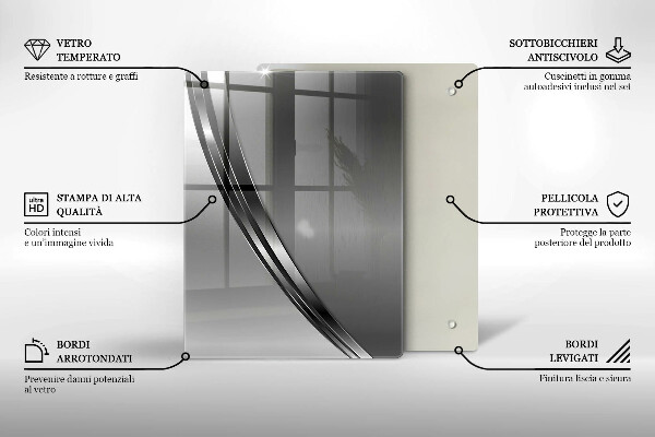 Copri fornello cucina Astrazione del metallo
