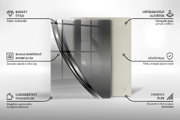 Copri fornello cucina Astrazione del metallo