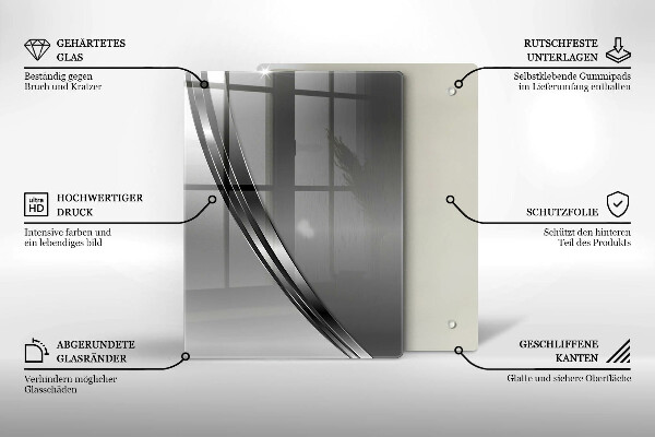 Copri fornello cucina Astrazione del metallo