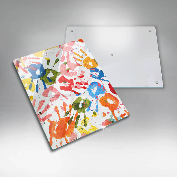 Copri fornello cucina Tracce delle mani dei bambini