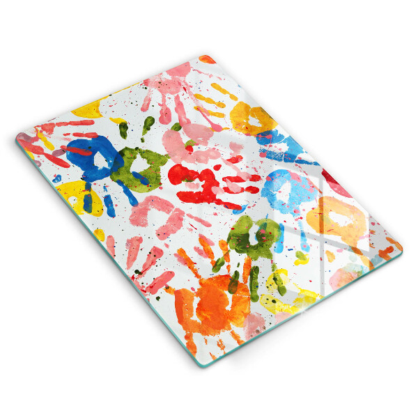 Copri fornello cucina Tracce delle mani dei bambini