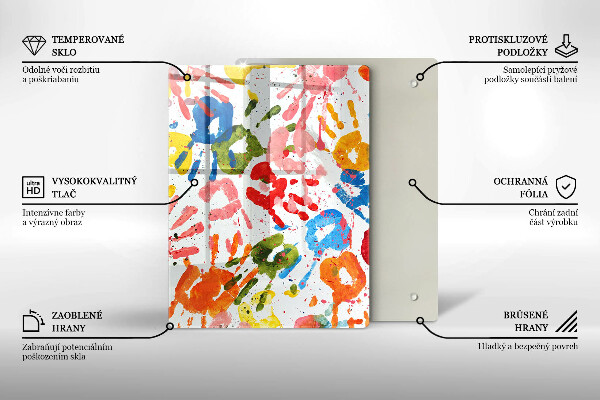 Copri fornello cucina Tracce delle mani dei bambini