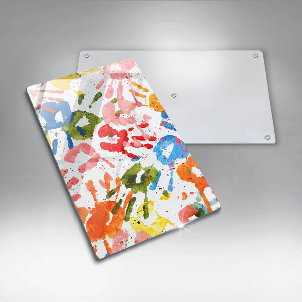 Copri fornello cucina Tracce delle mani dei bambini