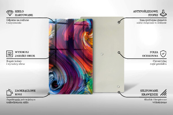 Copri fornello cucina Punti salienti colorati