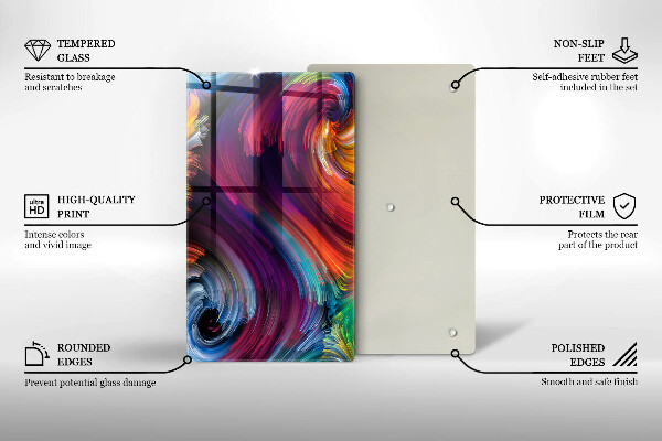 Copri fornello cucina Punti salienti colorati