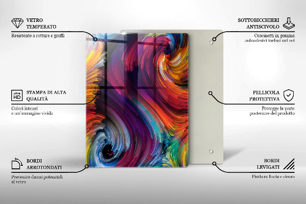 Copri fornello cucina Punti salienti colorati