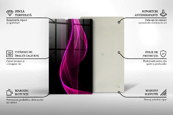 Copri fornello cucina Astrazione rosa