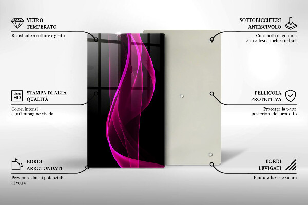 Copri fornello cucina Astrazione rosa