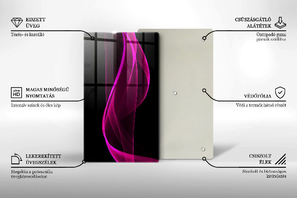 Copri fornello cucina Astrazione rosa