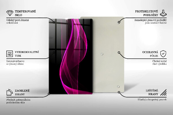 Copri fornello cucina Astrazione rosa