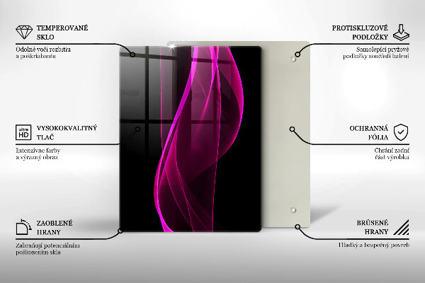 Copri fornello cucina Astrazione rosa