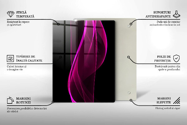 Copri fornello cucina Astrazione rosa